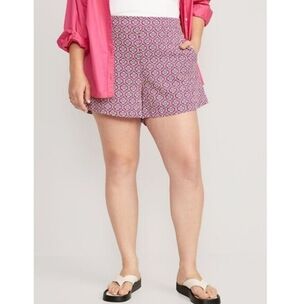 Old Navy High Rise Playa Shorts Size L Rayon Medallion Beach Boho